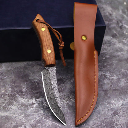 420 steel Outdoor full Tang straight knife + sheath, jungle camping knife, hunting knife, EDC knife