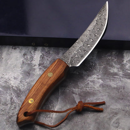 420 steel Outdoor full Tang straight knife + sheath, jungle camping knife, hunting knife, EDC knife