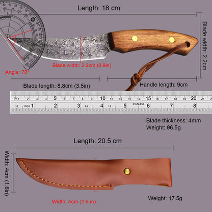 420 steel Outdoor full Tang straight knife + sheath, jungle camping knife, hunting knife, EDC knife