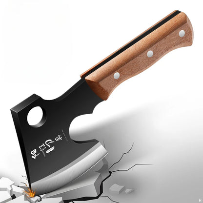 High carbon steel small axe, bone chopper, large ingredient handling knives. Cattle and Sheep Splitting Knives