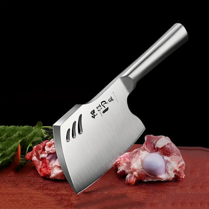 1pc Stainless Steel Bone Cleaver, Bone Cutting Knife, Pork Bone Cleaver, Butcher's Specialized Cutting Knife For Restaurant Use