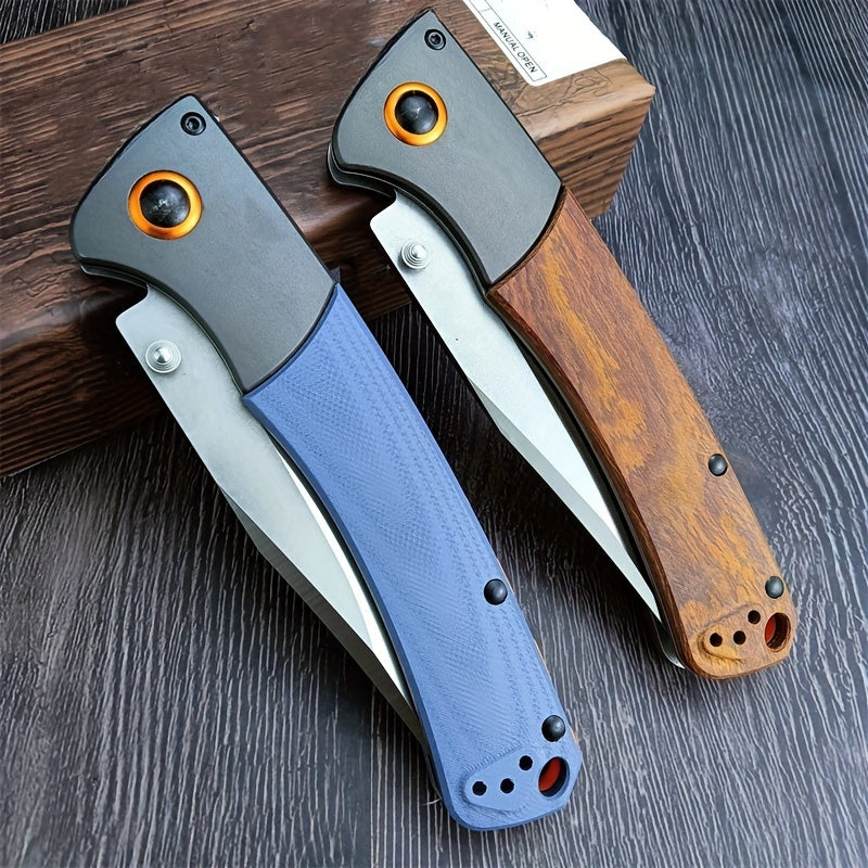 outdoor mini folding knife survival wilderness hunting EDC multifunctional G10 solidified wood handle