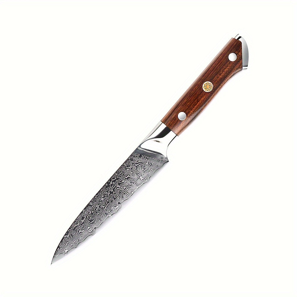 "Damascus" Steel Kitchen Knife, Knife Bwith Acidwood Handle, Kitchen Knife, Damascus Multipurpose Knife, Chef's Knife, Boning Knife, Santoku Knife, Bread Knife, Kitchen Accessories, Kitchen Supplies